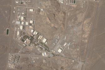 A satellite photo shows Iran’s Natanz nuclear facility earlier this week.