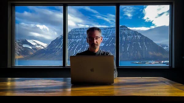 Brent Ozar, 47, and his wife have been working remotely in Iceland since January and will stay until the fall before returning home to San Diego.
