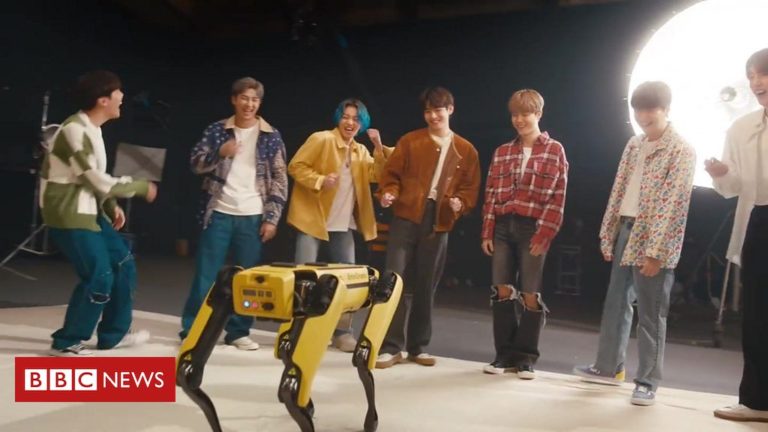 Robot dog in dance-off with Korean boy band BTS and other news