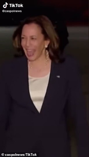 Harris nervously laughed and cut off a reporter, before saying that Afghanistan was a priority issue