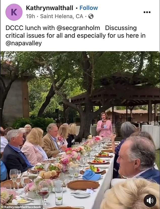 Nancy Pelosi speaks at a ritzy Napa Valley fundraiser while the situation in Kabul worsens