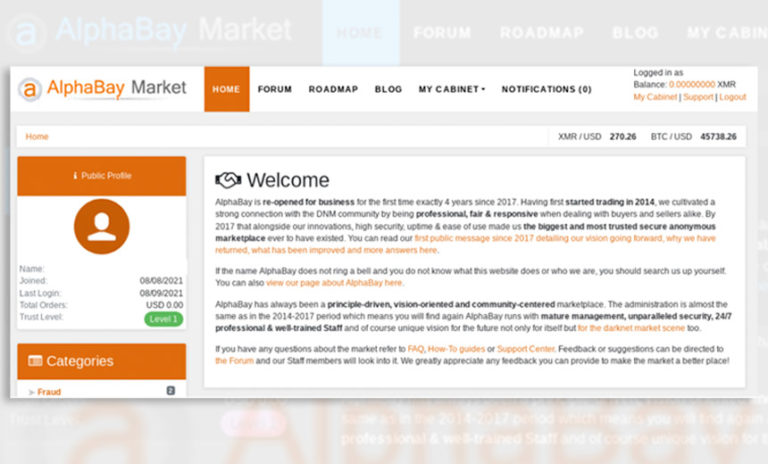 Back to the Future: Notorious AlphaBay Market Reboots